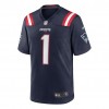 Herren New England Patriots Trikot Mac Jones 1 Nike Navy 2021 NFL Draft